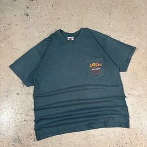 Vintage 2000s Harley-Davidson Green 105th Anniversary Pocket T-Shirt Size Large